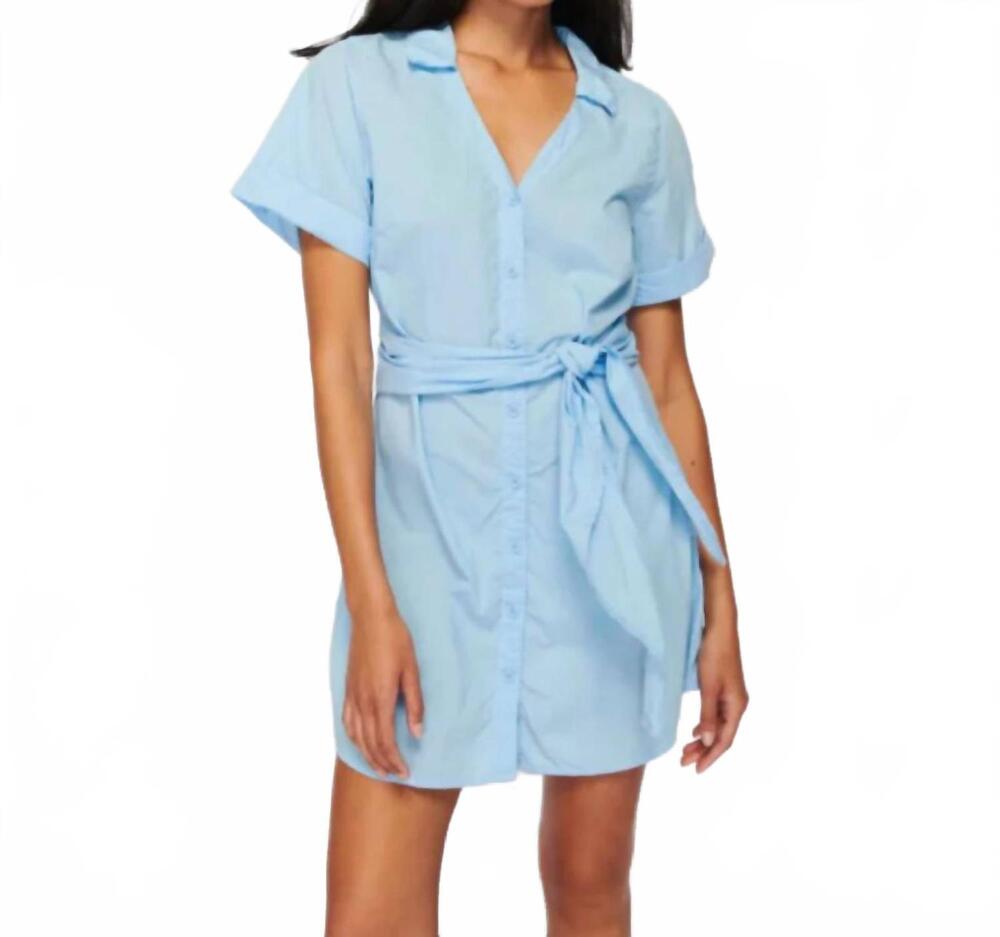 NEW NATION LTD nida wrapped button up dress in shirting